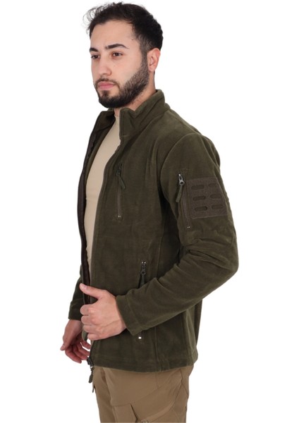 Haki Askeri Outdoor ve Taktik Polar Hırka