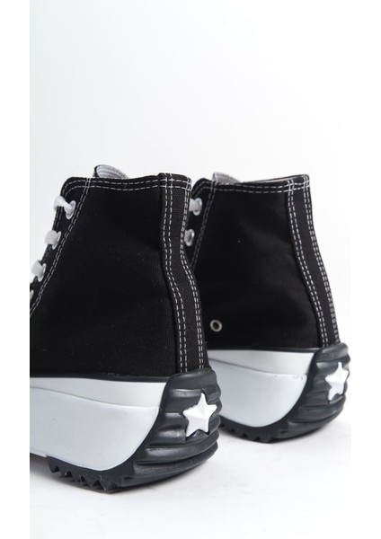 Roma Bağcıklı Ortopedik Taban Kadın Sneaker Spor Ayakkabı Bt - Siyah indirimleri