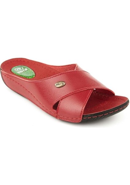 Cyrus 31124-005 Topuk Jelli Anatomik Taban Kadın Terlik Kırmızı 36-40 modelleri