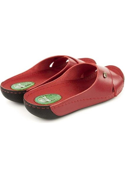 Cyrus 31124-005 Topuk Jelli Anatomik Taban Kadın Terlik Kırmızı 36-40 indirimleri