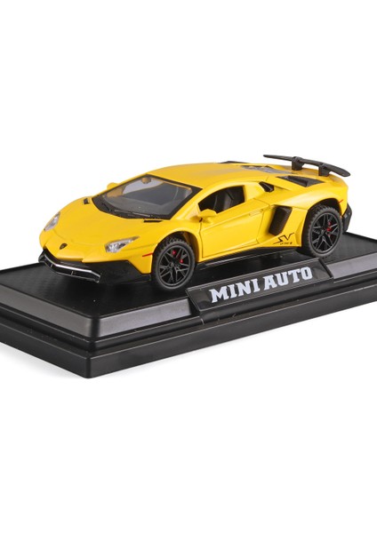 1:32 16CM Alaşım Araba Modeli Spor Araba Sedan Ses ve Işık Bumerang Kapı Açacağı Araba Modeli Koleksiyonluk Süs (Yurt Dışından)