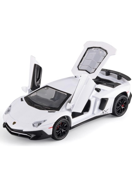 1:32 16CM Alaşım Araba Modeli Spor Araba Sedan Ses ve Işık Bumerang Kapı Açacağı Araba Modeli Koleksiyonluk Süs (Yurt Dışından)