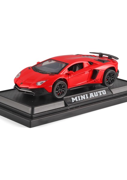 1:32 16CM Alaşım Araba Modeli Spor Araba Sedan Ses ve Işık Bumerang Kapı Açacağı Araba Modeli Koleksiyonluk Süs (Yurt Dışından)