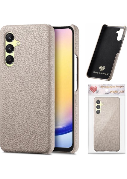 Samsung Galaxy S25 Litchi Dokulu Deri Kaplamalı Pc Arka Kapak (Yurt Dışından)