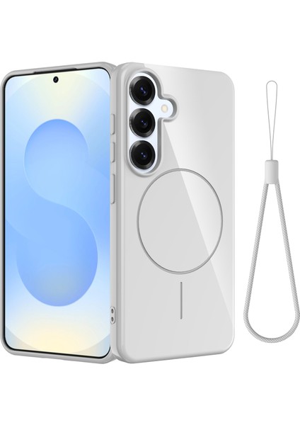 Samsung Galaxy S25 Manyetik Kılıf Tpu Telefon Arka Kapak Kordonlu Magsafe ile Uyumlu (Yurt Dışından)