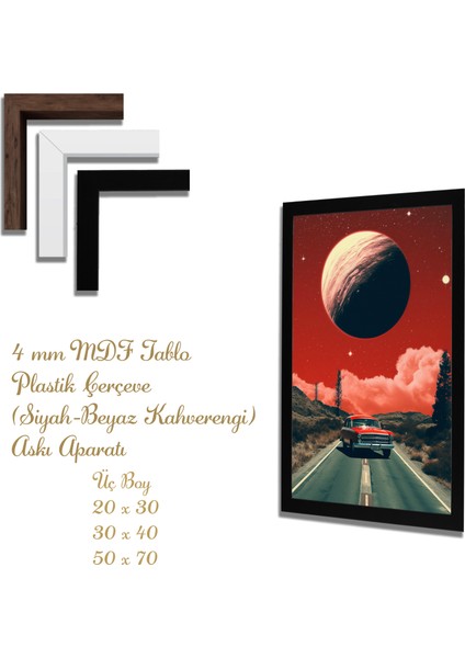 Ahşap Tablolar- Yapay Zeka ile Oluşturulmuş Görseller Uv Baskı-Mdf Tablo /5951