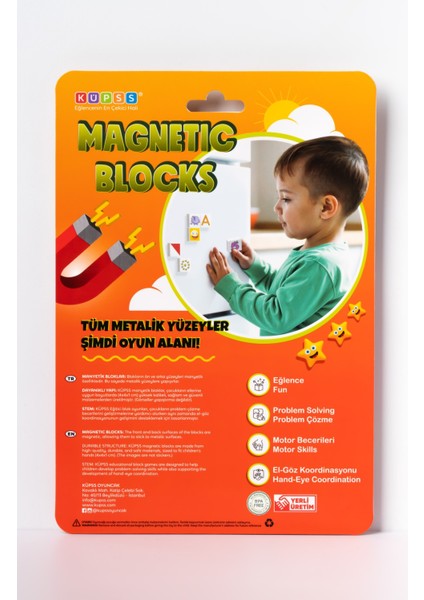 Manyetik Blok Iki Parçalı Baby Puzzle - 8 Sevimli hayvan Figürü Yapboz