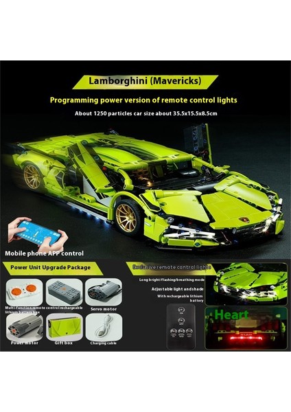 Yeni Lamborghini Porsche Model Programlama Uzaktan Kumanda Spor Araba Bulmaca Yapı Taşı Oyuncaklar (Yurt Dışından)
