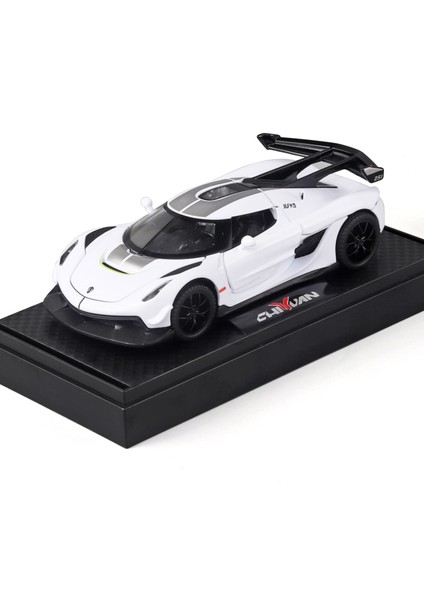1:32 16CM Alaşım Araba Modeli Spor Araba Sedan Ses ve Işık Bumerang Kapı Açacağı Araba Modeli Koleksiyonluk Süs (Yurt Dışından)