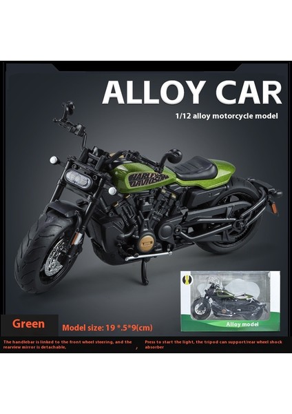 1:12 Alaşımlı Motosiklet Modeli Ses ve Işık Şok Emme Scooter Modeli Koleksiyonluk Süs (Yurt Dışından)