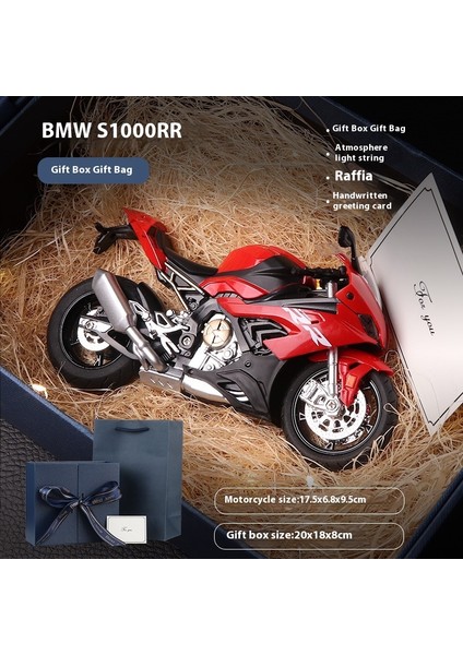 1:12 Alaşımlı Motosiklet Modeli Ses ve Işık Şok Emme Scooter Modeli Koleksiyonluk Süs (Yurt Dışından)