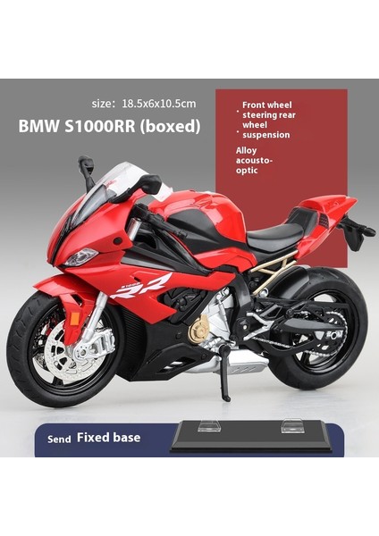 1:12 Alaşımlı Motosiklet Modeli Ses ve Işık Şok Emme Scooter Modeli Koleksiyonluk Süs (Yurt Dışından)