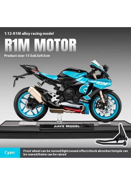 1:12 Alaşımlı Motosiklet Modeli Ses ve Işık Şok Emme Scooter Modeli Koleksiyonluk Süs (Yurt Dışından)