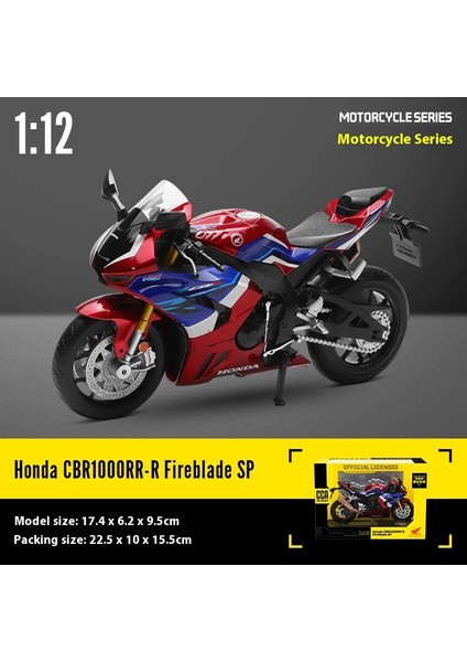 1:12 Simülasyon Motosiklet Ses ve Işık Şok Emici Alaşım Araba Modeli Butik Koleksiyon Süsleri (Yurt Dışından)