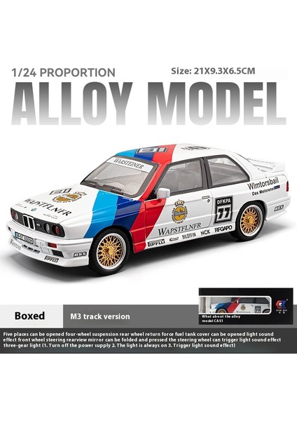1:24 23CM Alaşım Araba Modeli Yankı Sesli ve Işıklı Açık Kapı Spor Araba Modeli Süs (Yurt Dışından)