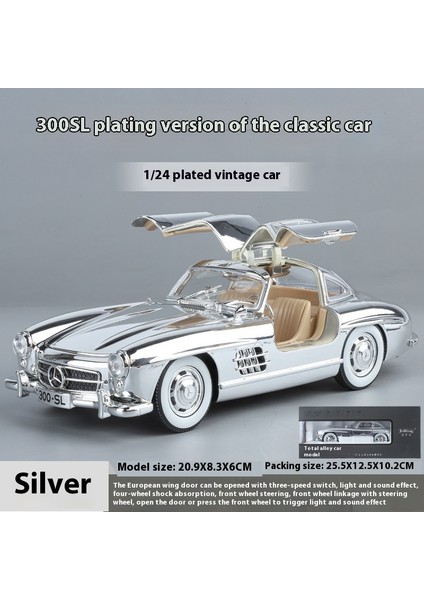 1:24 23CM Alaşım Araba Modeli Sesli ve Işıklı Açık Kapı Spor Araba Modeli Süsleme (Yurt Dışından)