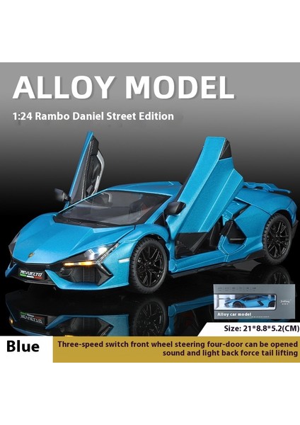 1:24 23CM Alaşım Araba Modeli Simülasyon Spor Araba Oyuncakları Sürücü Kapısı Ses ve Işık Modeli Araba Koleksiyonu Süsleri (Yurt Dışından)