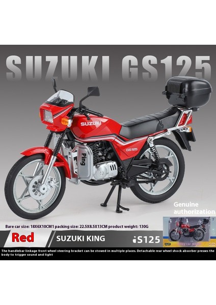 1:12 Alaşımlı Motosiklet Modeli Ses ve Işık Şok Emme Scooter Modeli Koleksiyonluk Süs (Yurt Dışından)