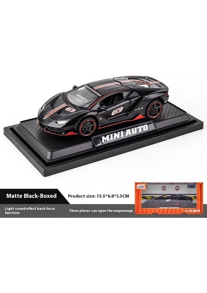 1:32 16CM Alaşım Araba Modeli Spor Araba Sedan Ses ve Işık Bumerang Kapı Açacağı Araba Modeli Koleksiyonluk Süs (Yurt Dışından)