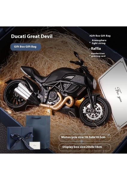 1:12 Alaşımlı Motosiklet Modeli Ses ve Işık Şok Emme Scooter Modeli Koleksiyonluk Süs (Yurt Dışından)