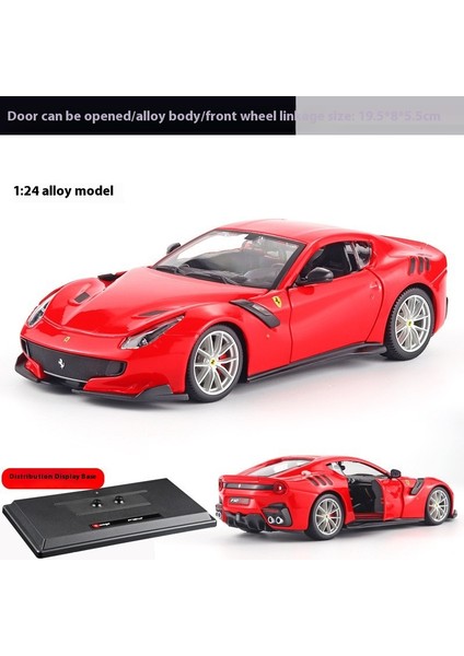 1:24 23CM Alaşım Araba Modeli Yankı Sesli ve Işıklı Açık Kapı Spor Araba Modeli Süs (Yurt Dışından)
