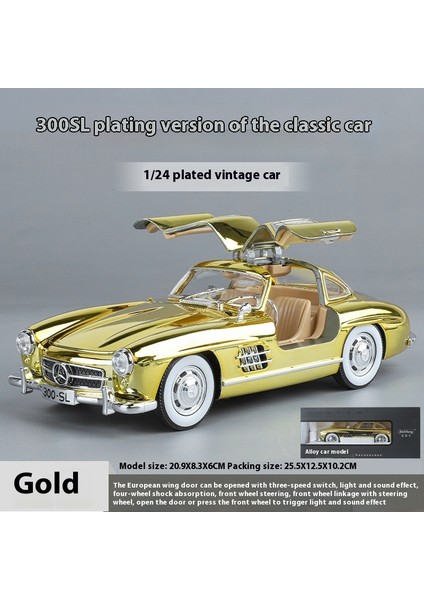 1:24 23CM Alaşım Araba Modeli Sesli ve Işıklı Açık Kapı Spor Araba Modeli Süsleme (Yurt Dışından)