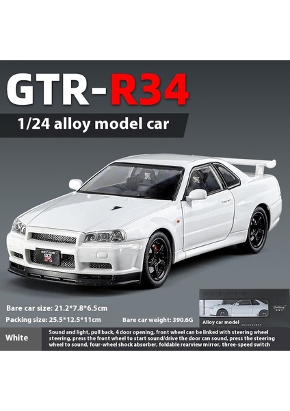 1:24 23CM Alaşım Araba Modeli Sesli ve Işıklı Açık Kapı Spor Araba Modeli Süsleme (Yurt Dışından)
