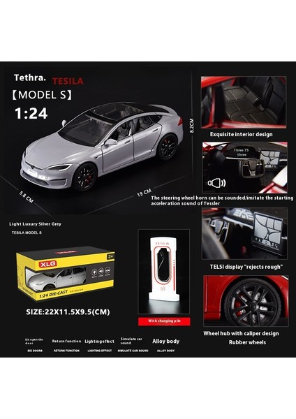 1:24 23CM Alaşım Model Araba Sürücü Kapısı Ses ve Işık Bumerang Araba Koleksiyon Süsleri (Yurt Dışından)