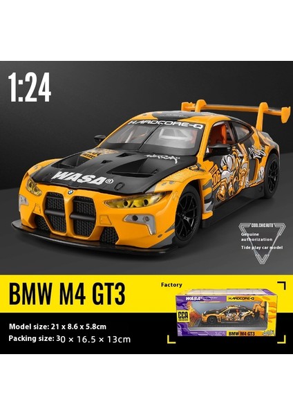 1:24 23CM Alaşım Araba Modeli Yankı Sesli ve Işıklı Açık Kapı Spor Araba Modeli Süs (Yurt Dışından)