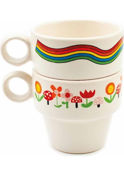 Vosvos & Gökkuşağı 2'li Espresso Bardak Seti - Hediye Seramik Fincan fiyatları