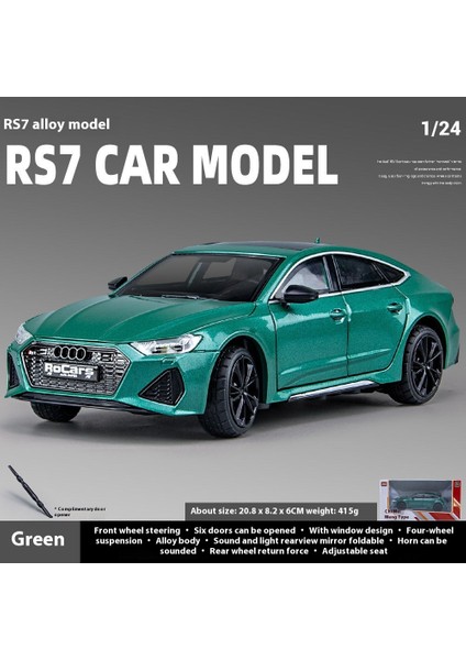 Audi Rs7 Alaşımlı Araba Modeli Ses ve Işıkla Kapıyı Açabilen Oyuncak Araba (Yurt Dışından)