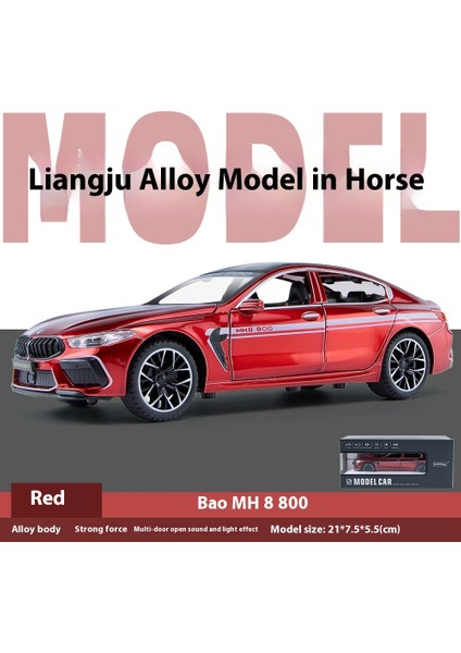 1:24 23CM Alaşım Araba Modeli Yankı Sesli ve Işıklı Açık Kapı Spor Araba Modeli Süs (Yurt Dışından)