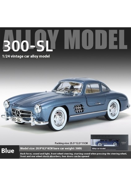 1:24 23CM Alaşım Araba Modeli Sesli ve Işıklı Açık Kapı Spor Araba Modeli Süsleme (Yurt Dışından)