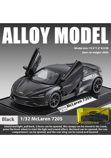 1:32 16CM Alaşım Araba Modeli Spor Araba Sedan Ses ve Işık Bumerang Kapı Açacağı Araba Modeli Koleksiyonluk Süs (Yurt Dışından)