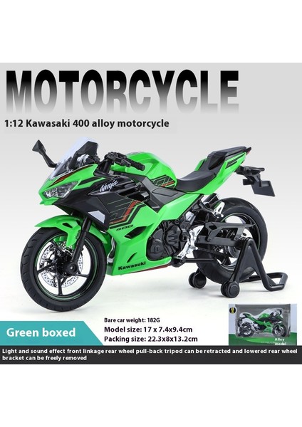 1:12 Simülasyon Motosiklet Ses ve Işık Şok Emici Alaşım Araba Modeli Butik Koleksiyon Süsleri (Yurt Dışından)