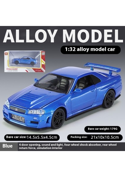 1:32 Alaşımlı Araba Modeli Simülasyon Spor Araba Yarışı Erkek Çocuk Oyuncakları (Yurt Dışından)
