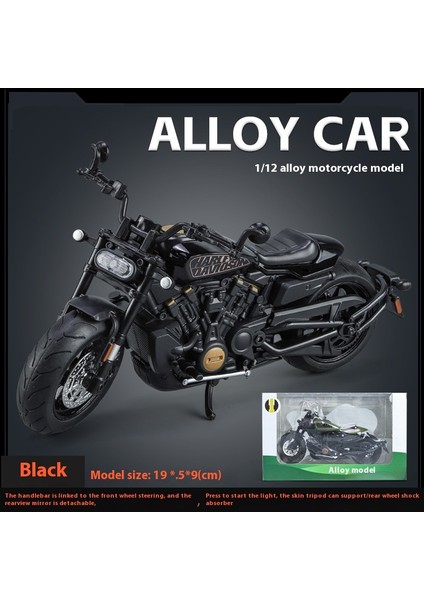 1:12 Alaşımlı Motosiklet Modeli Ses ve Işık Şok Emme Scooter Modeli Koleksiyonluk Süs (Yurt Dışından)