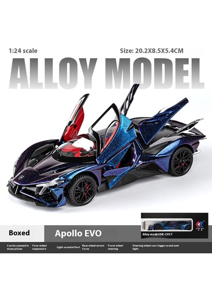 1:24 23CM Alaşım Araba Modeli Sesli ve Işıklı Açık Kapı Spor Araba Modeli Süsleme (Yurt Dışından)