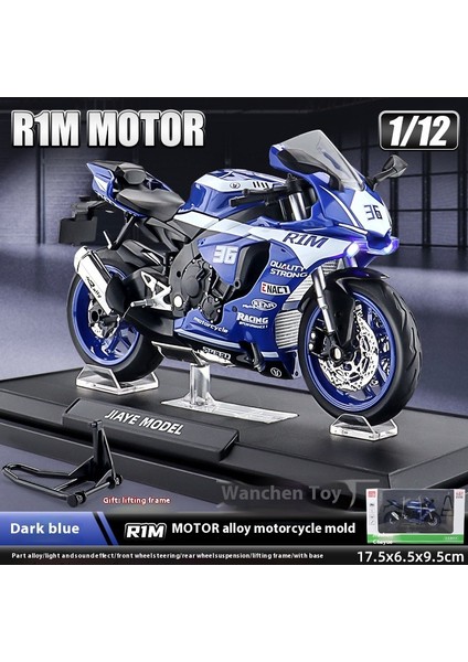 1:12 Alaşımlı Motosiklet Modeli Ses ve Işık Şok Emme Scooter Modeli Koleksiyonluk Süs (Yurt Dışından)