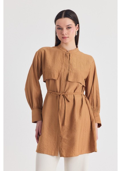 Bisküvi Parça Detaylı Ip Bağcıklı Gömlek 4553A fiyatları