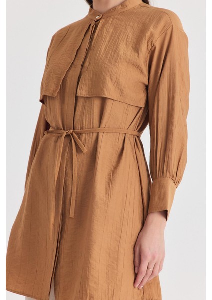 Bisküvi Parça Detaylı Ip Bağcıklı Gömlek 4553A fırsatları