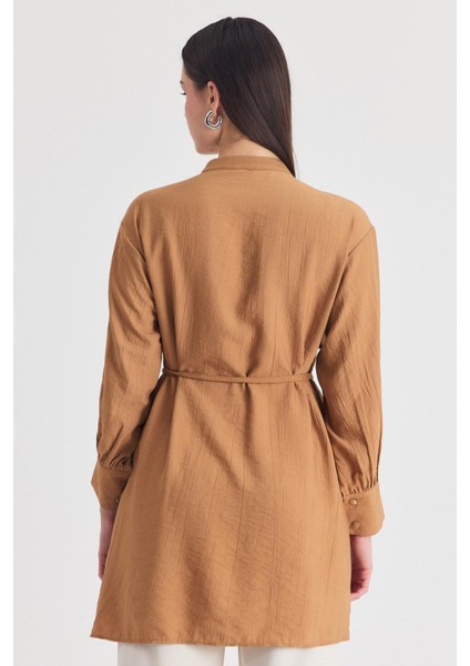 Bisküvi Parça Detaylı Ip Bağcıklı Gömlek 4553A indirimleri