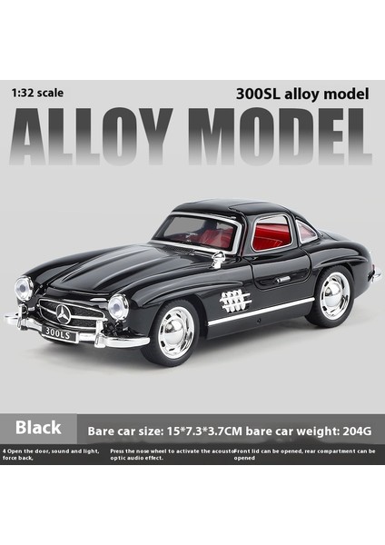 1:32 16CM Alaşım Araba Modeli Spor Araba Sedan Ses ve Işık Bumerang Kapı Açacağı Araba Modeli Koleksiyonluk Süs (Yurt Dışından)