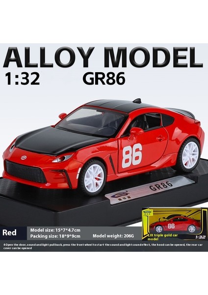 1:32 16CM Alaşım Araba Modeli Spor Araba Sedan Ses ve Işık Bumerang Kapı Açacağı Araba Modeli Koleksiyonluk Süs (Yurt Dışından)