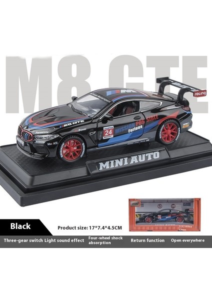 1:32 16CM Alaşım Araba Modeli Spor Araba Sedan Ses ve Işık Bumerang Kapı Açacağı Araba Modeli Koleksiyonluk Süs (Yurt Dışından)