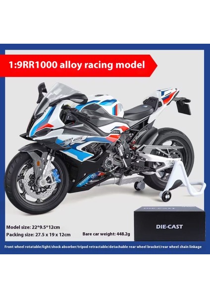 1:12 Alaşımlı Motosiklet Modeli Ses ve Işık Şok Emme Scooter Modeli Koleksiyonluk Süs (Yurt Dışından)