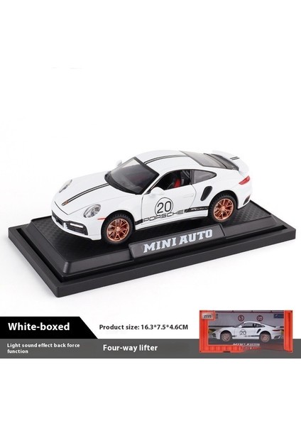 1:32 16CM Alaşım Araba Modeli Spor Araba Sedan Ses ve Işık Bumerang Kapı Açacağı Araba Modeli Koleksiyonluk Süs (Yurt Dışından)