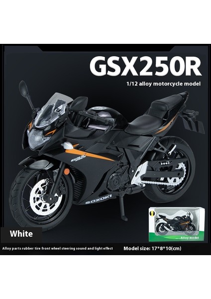 1:12 Ses ve Işık Şok Emicili Alaşım Motosiklet Modeli Motosiklet Koleksiyonu Süsleri (Yurt Dışından)