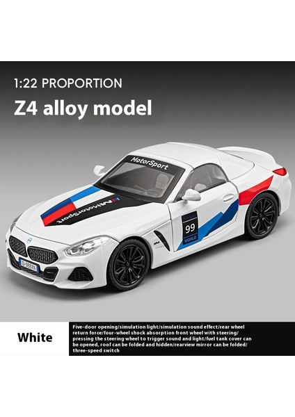 1:24 23CM Alaşım Araba Modeli Yankı Sesli ve Işıklı Açık Kapı Spor Araba Modeli Süs (Yurt Dışından)