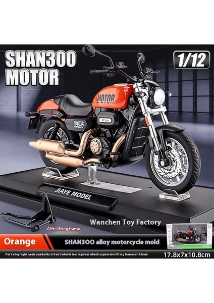1:12 Alaşımlı Motosiklet Modeli Ses ve Işık Şok Emme Scooter Modeli Koleksiyonluk Süs (Yurt Dışından)